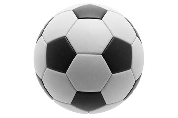 Fototapeta premium Classic black and white panel soccer ball isolated on a transparent background
