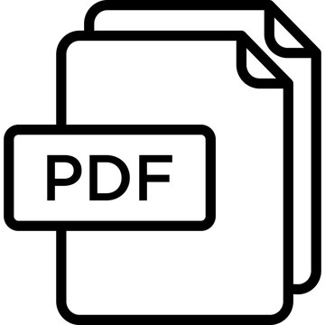 Pdf file line icon