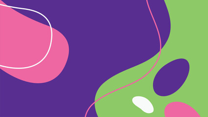 Bold Abstract Background in Purple and Green 