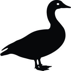 
A clean and simple silhouette of a duck representing the charm of wildlife. This design is perfect for nature-themed projects educational materials