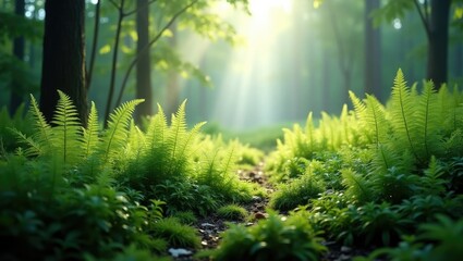 Obraz premium morning in the forest