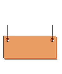 wooden signboard isolated on white