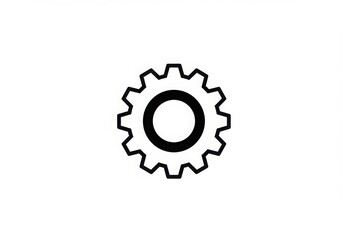Illustration of a gear with a central circle