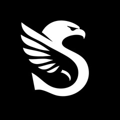 Eagle and Letter S Logo Icon Symbol Emblem