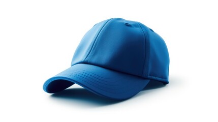Blue Baseball Cap  , blue cap on the white background 

