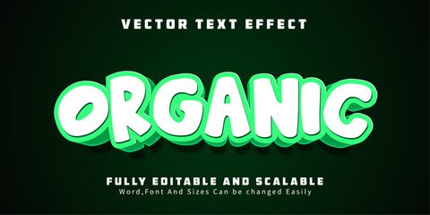 Organic text effect editable vegetable and garden text style