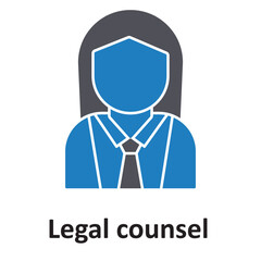 Legal counsel :Vector Icon which can easily modify or edit