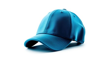 Blue Baseball Cap  , blue cap on the white background 

