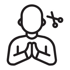 Boy getting haircut for Eid