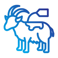 Two goats with labels for sacrificial purposes