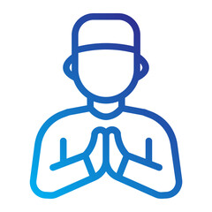 Muslim man praying icon