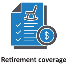 Retirement coverage :Vector Icon which can easily modify or edit