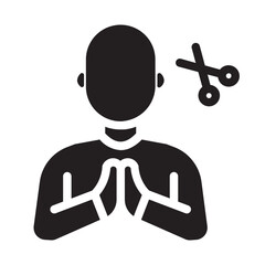 Boy getting haircut for Eid