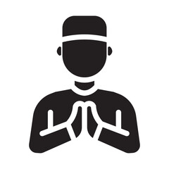 Muslim man praying icon