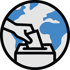 Global elections concept representing voting participation and civic engagement worldwide