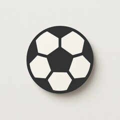 Fototapeta premium Minimalist soccer ball illustration.