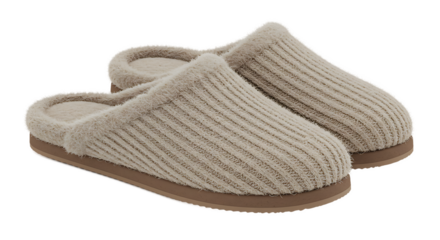 Cozy pair of knit slippers