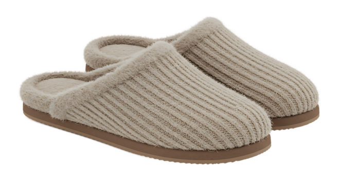 Cozy pair of knit slippers
