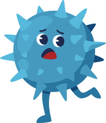 Worry Germ Character Illustration