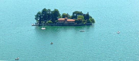 Monte Isola (Montisola) on Lake Iseo in Springtime, Lombardia, northern Italy