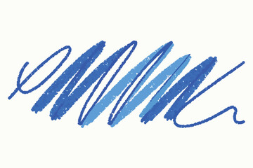 Blue Pastel Chalk Line Collection – Thin Crayon Underlines, Scribble Dividers, Hand-Drawn Accents