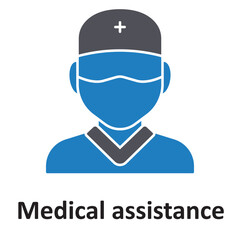 Medical assistance :Vector Icon which can easily modify or edit