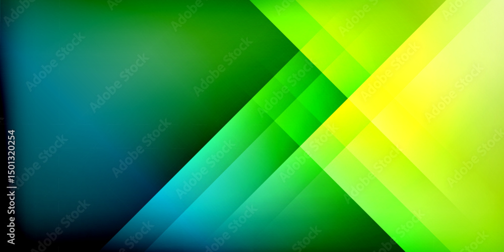 Poster abstract gradient background. vivid colors transition from teal to yellow. geometric shapes create d