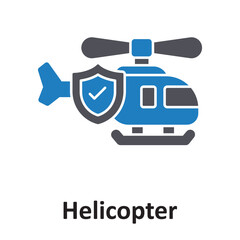 Helicopter insurance :Vector Icon which can easily modify or edit
