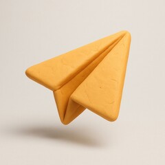 Origami-inspired paper airplane illustration.