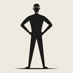 Black silhouette vector illustrations of diverse business people walking in suits