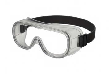 Protective safety goggles isolated on transparent background