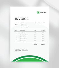 Professional Minimalist Invoice Template  Editable & Printable Design