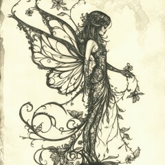 Fototapeta premium The Enchanting Forest Nymph Inhabits a World Woven with Whispers of Magic and Fairy Tales