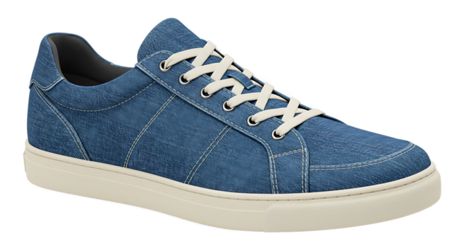 Denim lowtop shoe casual footwear fashion