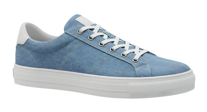 Denim sneaker in dreamy diffused light