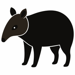 Fototapeta premium Tapir with white background 