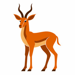 Fototapeta premium Antelope with white background 
