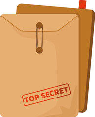 Top Secret Document Envelope with Label