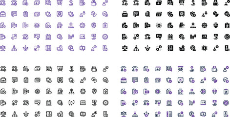 Fototapeta premium Banking and Finance Icon Pack – 50 Money, Investment, and Financial Service Icons in 4 Styles for Mobile Apps, Websites, Infographics, and Business Templates