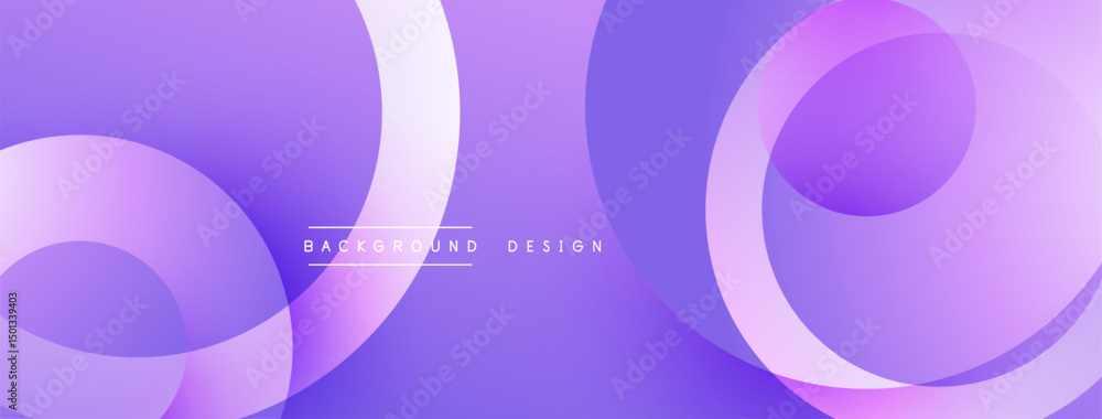 Poster Abstract purple background. Overlapping shapes create dynamic, modern visual effect. Smooth gradients, flowing lines present elegant design.