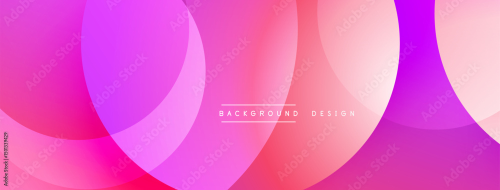 Aufkleber abstract pink, purple gradients form overlapping circles. modern design element for backgrounds, pre
