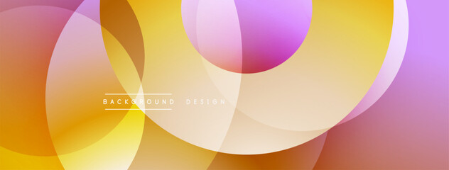 Abstract colorful layers create dynamic visual flow. Soft gradients blend orange, yellow, pink hues. Modern design element for backgrounds.