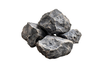 Space Rocks isolated on a transparent background.
