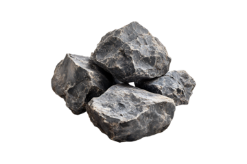 Space Rocks isolated on a transparent background.