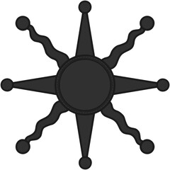 Obraz premium antique sun illustration; vintage solar depiction