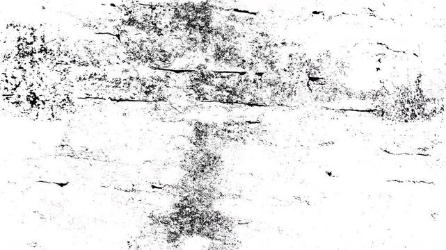 Seamless looping black and white grunge texture animation with rough surface and high contrast noise perfect for abstract backgrounds motion design overlays or displacement maps in 4K