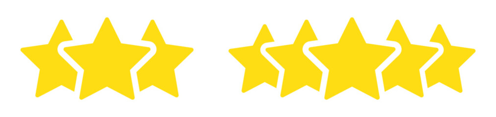 Fototapeta premium Stars rating set icon, vector illustration