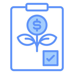 Validation Outline Blue Color Icon