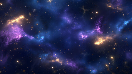 Obraz premium Abstract Cosmic Art – Surreal Space-Inspired Digital Illustration with Swirling Galaxies, Nebulae, and Ethereal Light