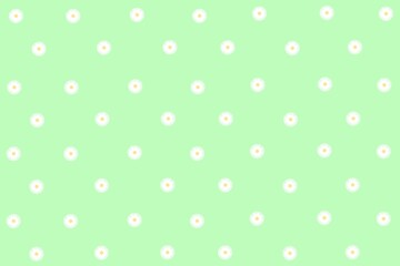 Green background with daisy flower, bloom, blossom, floral pattern. Green pattern design for wallpaper, textile, print, decoration, background, card, social media post, wrapping paper, etc.